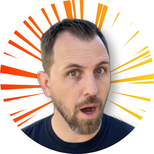 A picture of Justin making a surprised face