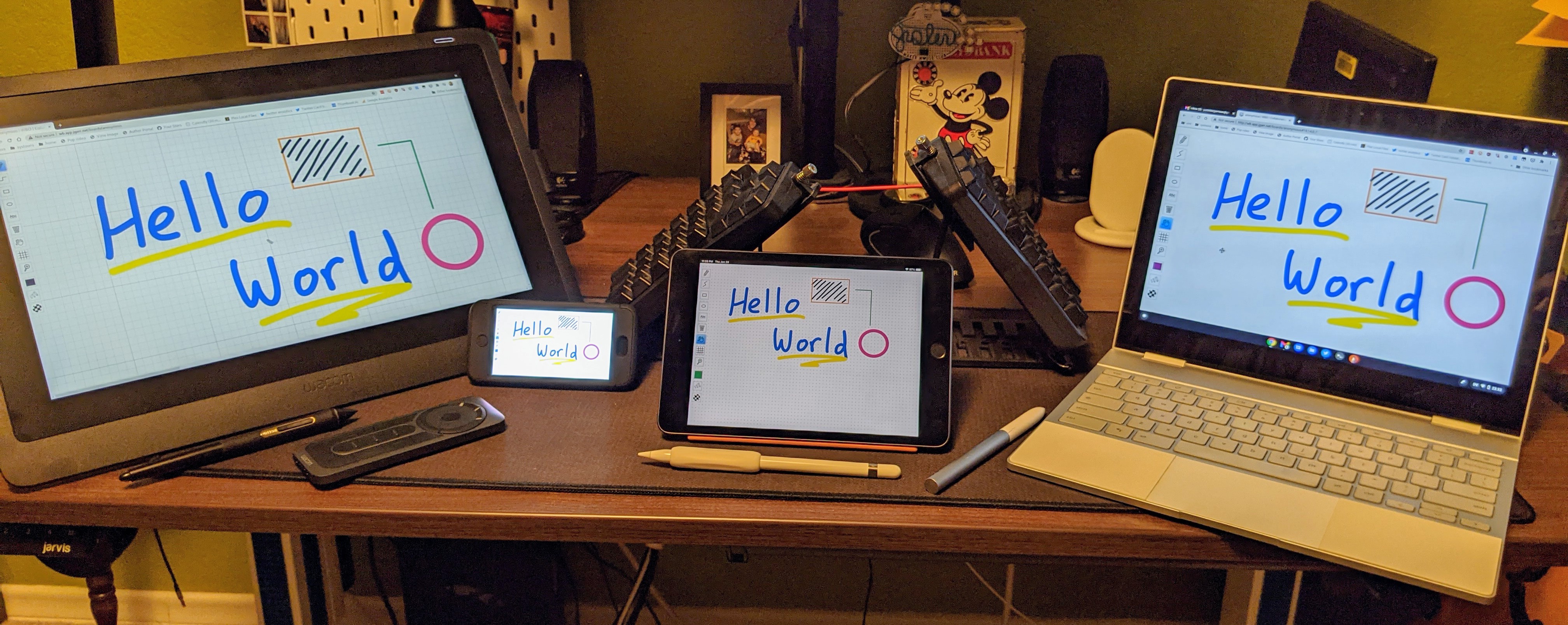 Whiteboarding software and hardware